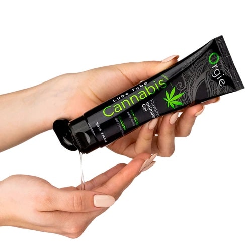 Lube Tube Cannabis Flavored Intimate Gel 100 ML 2 CannabisTransparenteMao 1 1