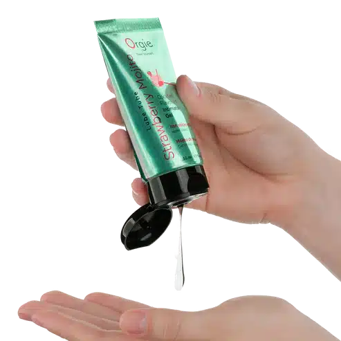Lube Tube Cocktail Strawberry Mojito 1 Mao LubeTube50mlStrawberry transparente2